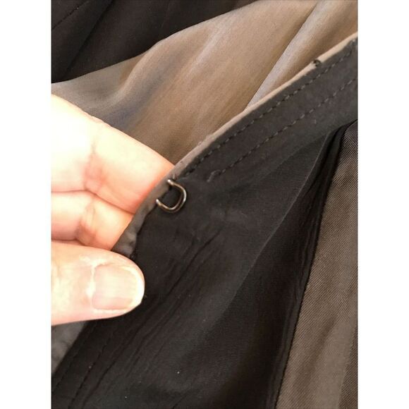 Rag & Bone Kato Silk Draped Scarf Blazer Women 10 Lined Buttons Black Pockets - Picture 9 of 15